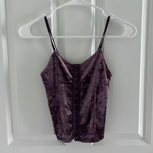 NWOT American Eagle Corset Velvet Top